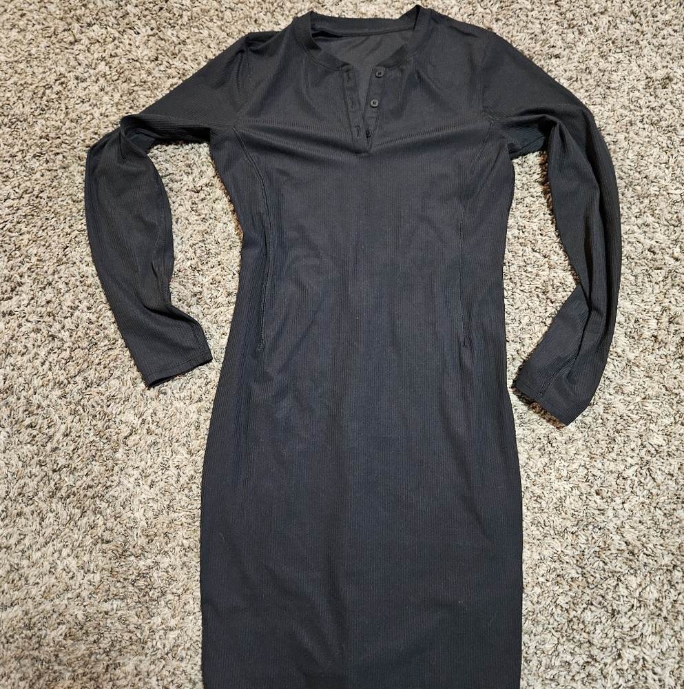 Lululemon All Aligned Ribbed Long Sleeve Henly Dress
